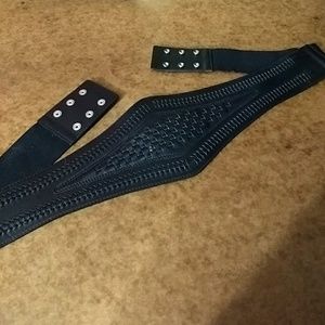 Black Asos Faux Leather Belt 18/20